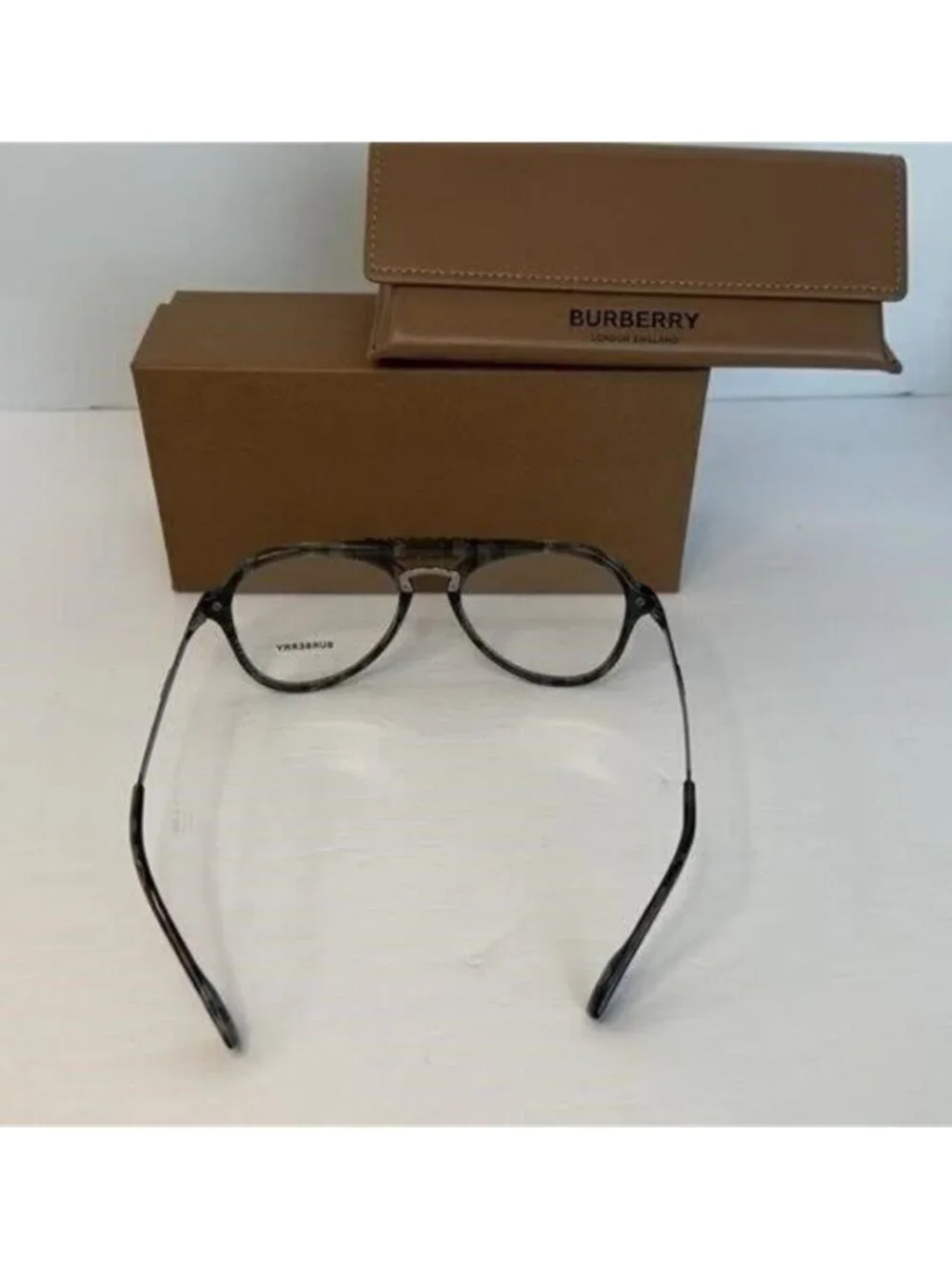 New Authentic EVEGLASSES CHARCOAL CHECK / CLEAR LENS Burberry OBE2377 - Picture 5 of 12